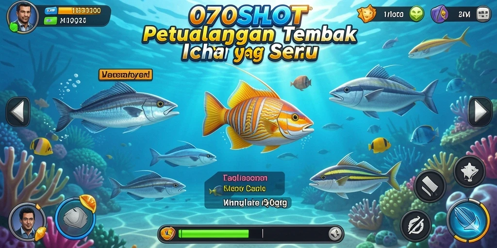 Gameplay 070SLOT yang menarik dengan berbagai ikan dan senjata.