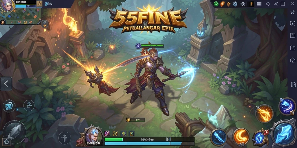 Gameplay menegangkan dalam 55FIVE yang penuh petualangan MMORPG.