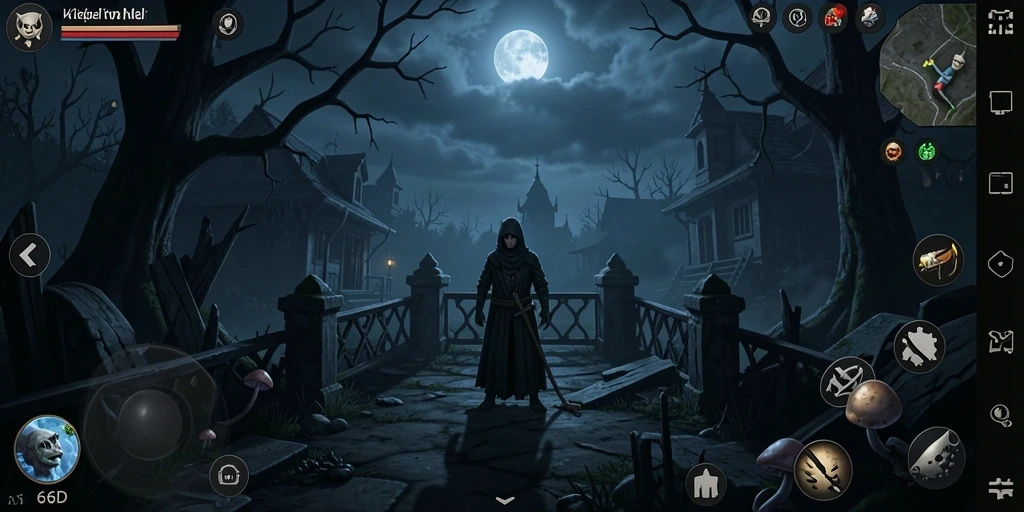 Tangkapan layar menampilkan gameplay menegangkan di dalam dunia gelap 66D.