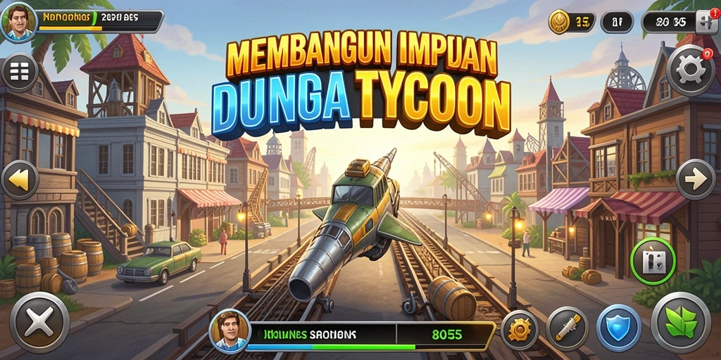 Screenshot utama 8055 menampilkan momen seru dalam gameplay Tycoon.