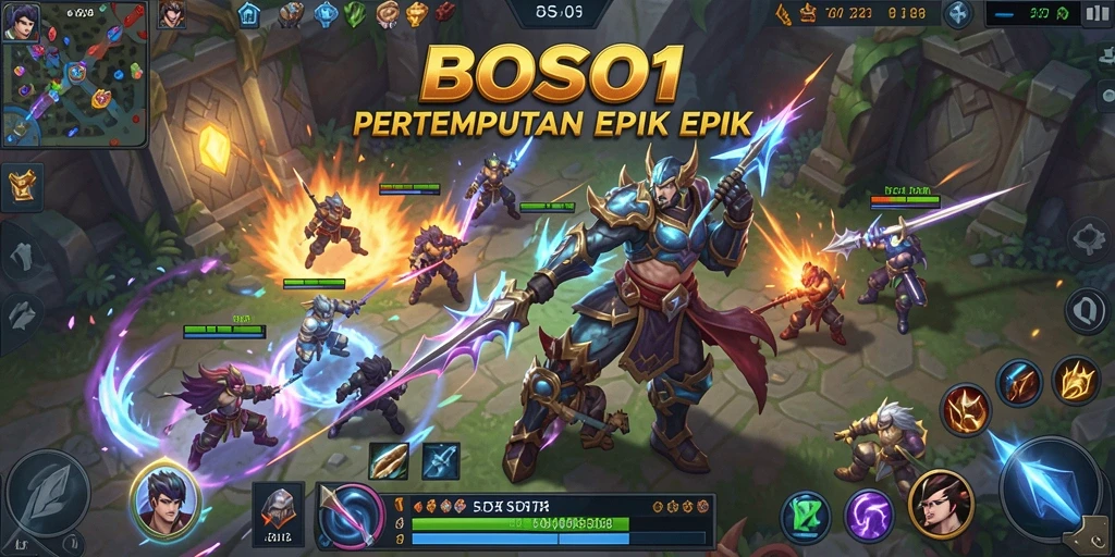 Tampilan gameplay aksi seru dalam BOS01.