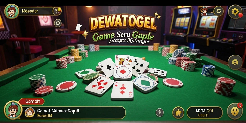 Screenshot utama DEWATOGEL menampilkan gameplay seru Gaple.