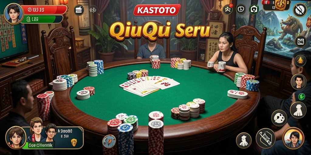 Screenshot gameplay KASTOTO dengan elemen QiuQiu yang menarik.