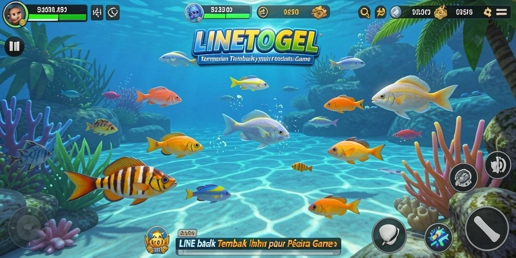 Tampilan gameplay Tembak Ikan yang seru dan menawan.