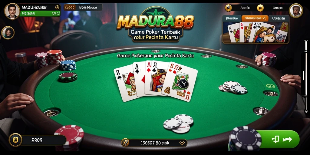 Screenshot MADURA88 menampilkan aksi seru permainan Poker.