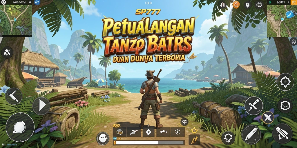 Tampilan gameplay SP777 yang menampilkan petualangan di dunia terbuka.