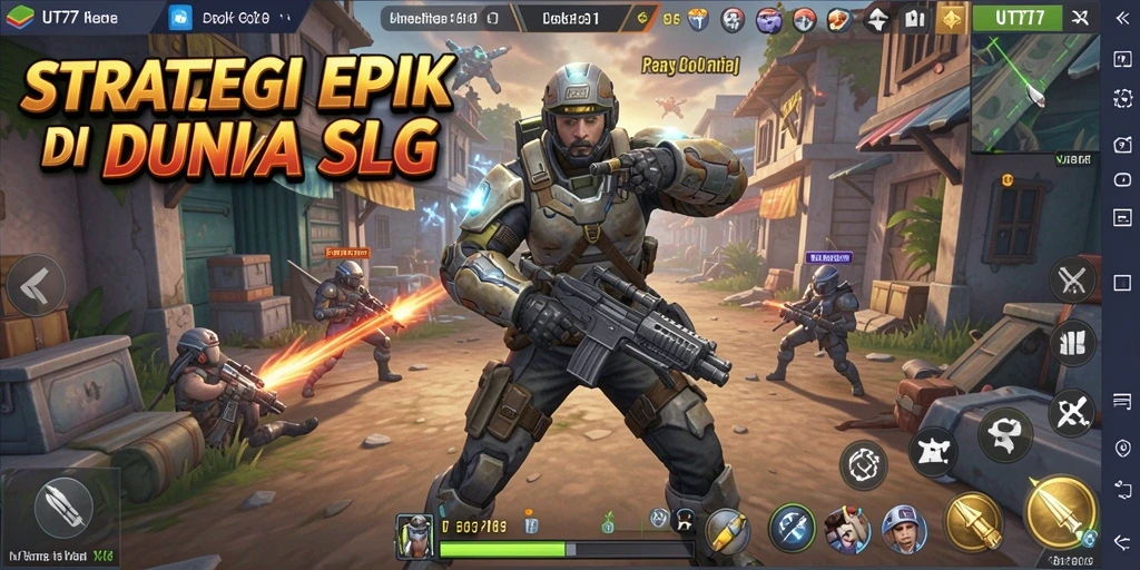 Tampilan gameplay UT77 dengan strategi SLG yang mendalam.